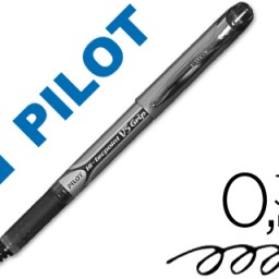 Bolígrafo roller Pilot V-5 Grip punta aguja tinta negra 0,5 mm.